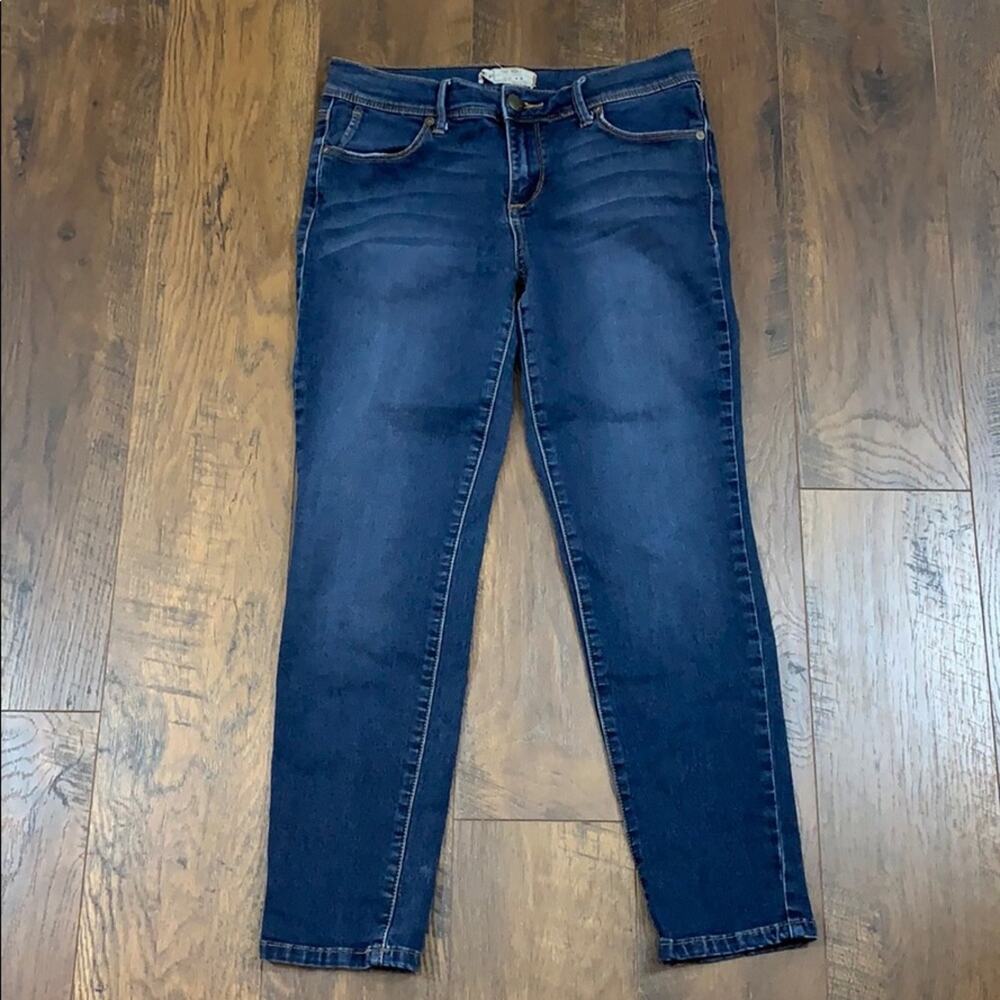 Free People Mid-Rise Skinny Dark Wash Jeans